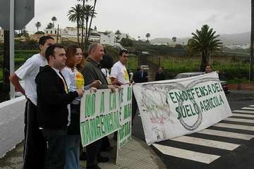 Primeras protestas de Turcón contra la tangencial de Telde (Foto TA)